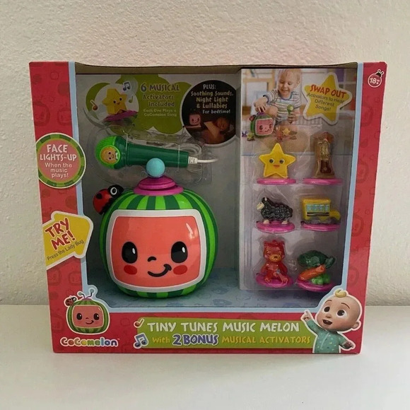 COCOMELON Tiny Tunes Music Melon 6pk With 2 Bonus Musical Activators Toy NEW